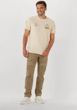 beige pme legend t-shirt flat waffel jersey