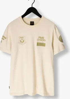 beige pme legend t-shirt flat waffel jersey