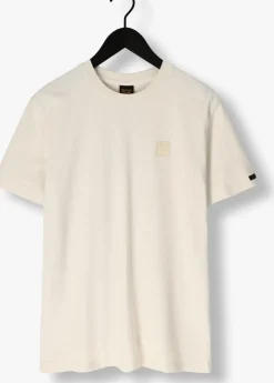 beige pme legend t-shirt short sleeve r-neck jacquard stripes