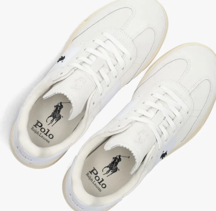 beige polo ralph lauren lage sneakers hrt aera pp low top lace w