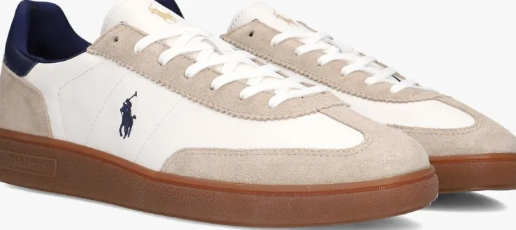 beige polo ralph lauren lage sneakers bedford sneakers low top lace