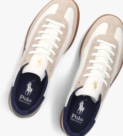 beige polo ralph lauren lage sneakers bedford sneakers low top lace