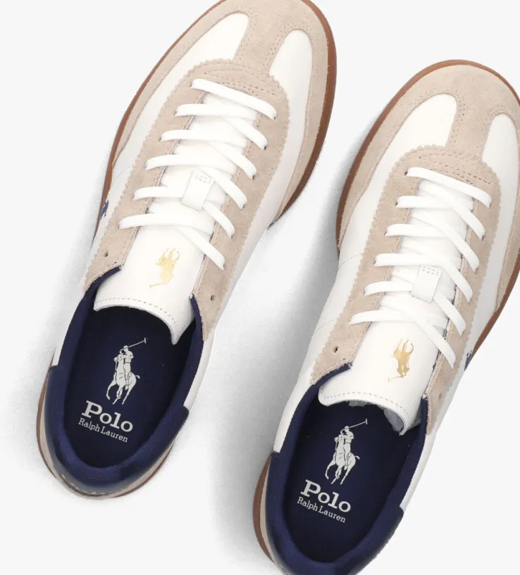 beige polo ralph lauren lage sneakers bedford sneakers low top lace