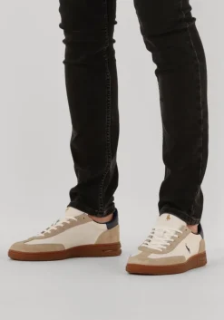 beige polo ralph lauren lage sneakers bedford sneakers low top lace