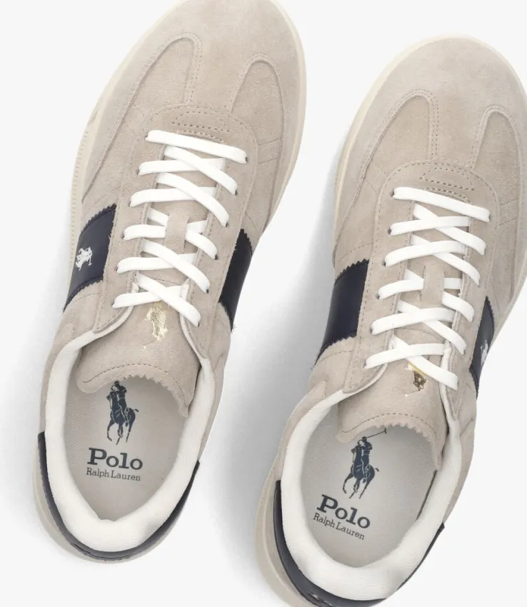 beige polo ralph lauren lage sneakers heritage area