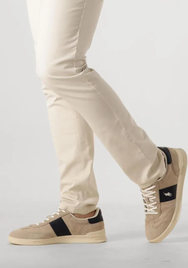 beige polo ralph lauren lage sneakers heritage area