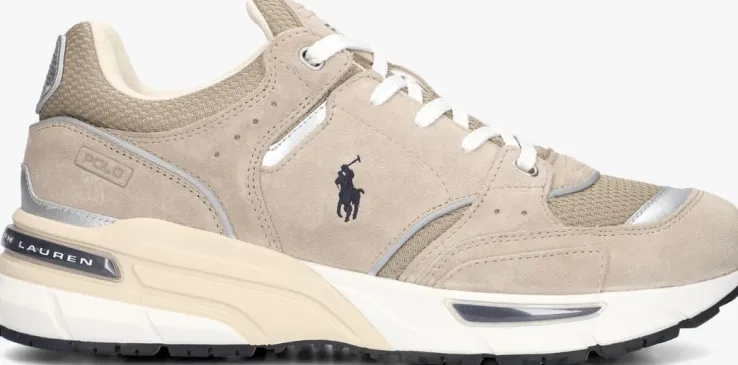 beige polo ralph lauren lage sneakers trackstr 250 low top lace