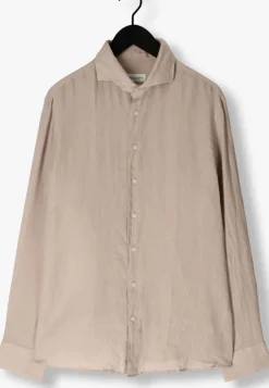 beige profuomo casual overhemd shirt x-cutaway sc linnen