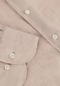beige profuomo casual overhemd shirt x-cutaway sc linnen