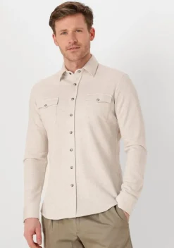 beige profuomo casual overhemd overshirt wester