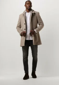 beige profuomo casual overhemd ppuh10026