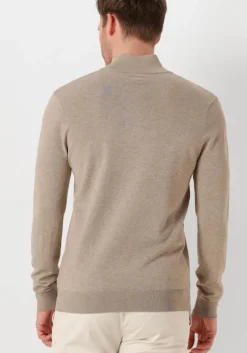 beige profuomo coltrui half zip luxury basic