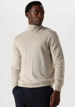beige profuomo coltrui pullover roll neck