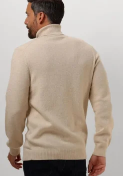 beige profuomo coltrui pullover roll neck