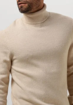 beige profuomo coltrui pullover roll neck
