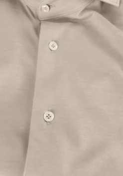 beige profuomo klassiek overhemd shirt x-cutaway japanese knitted