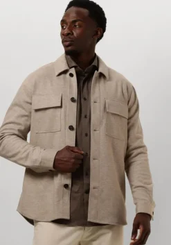 beige profuomo overshirt overshirt knitted