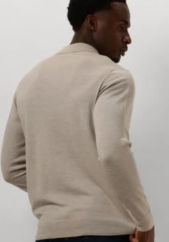 beige profuomo polo polo long sleeve