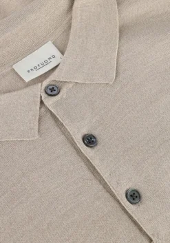 beige profuomo polo polo long sleeve