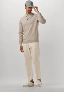 beige profuomo polo polo long sleeve