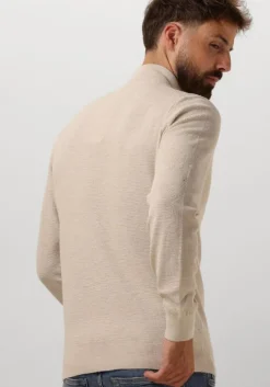 beige profuomo trui pullover half zip