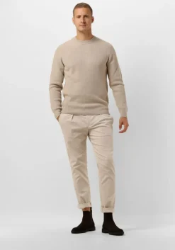 beige profuomo trui pullover crew neck
