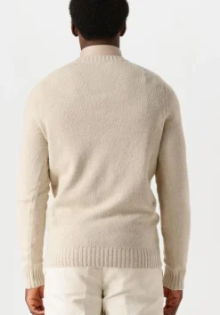beige profuomo trui pullover crew neck