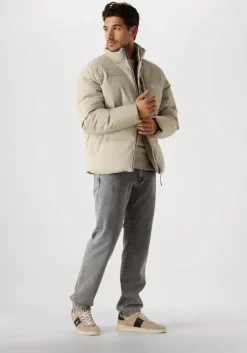 beige profuomo trui pullover crew neck