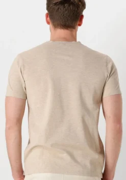beige profuomo t-shirt t-shirt crew neck ss
