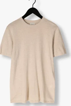 beige profuomo t-shirt t-shirt crew neck ss