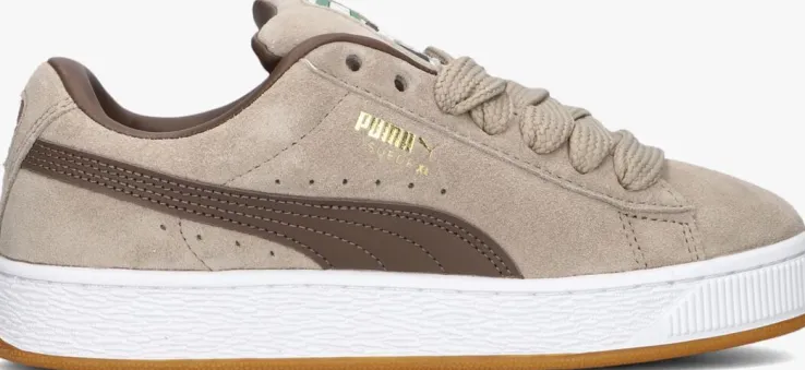 beige puma lage sneakers suede xl