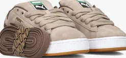 beige puma lage sneakers suede xl