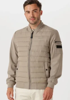 beige pure path gewatteerde jas regular fit padded jackets