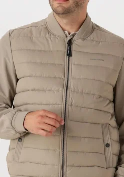 beige pure path gewatteerde jas regular fit padded jackets