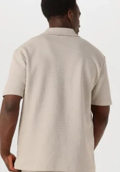 beige pure path polo loose fit polo ss t-shirts