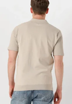 beige pure path polo regular fit polo ss knitwear