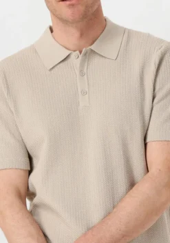 beige pure path polo regular fit polo ss knitwear