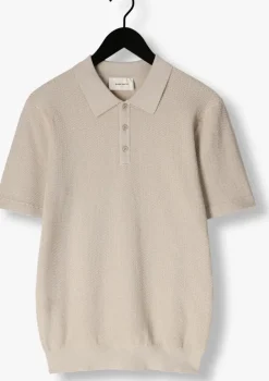 beige pure path polo regular fit polo ss knitwear