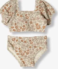 beige quincy mae bikini's zippy two-piece garden