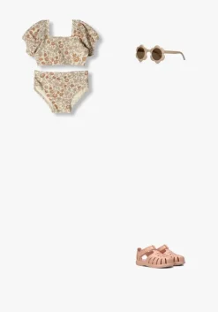 beige quincy mae bikini's zippy two-piece garden
