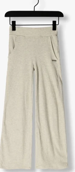 beige raizzed flared broek ilva