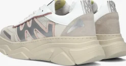 beige red-rag lage sneakers 13156