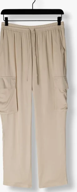 beige resort finest cargobroeken satin cargo pants