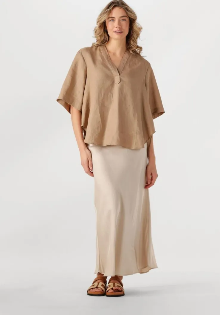 beige resort finest top short sleeve blouse