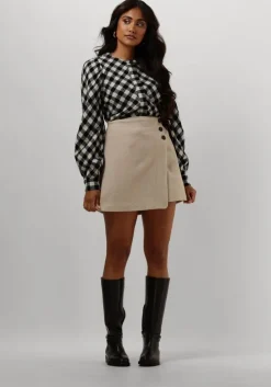 beige ruby tuesday minirok marji short woolen skirt