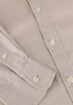 beige scotch & soda casual overhemd regular fit linen shirt