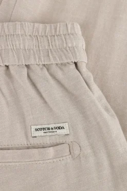 beige scotch & soda chino warren cotton linen twill jogger