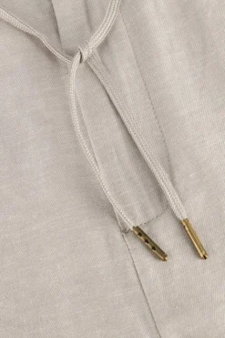 beige scotch & soda korte broek fave cotton/linen twill bermuda