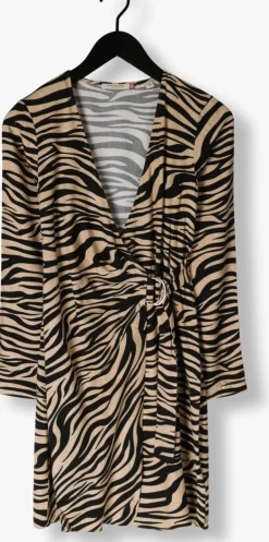 beige scotch & soda mini jurk mini dress with drape detail