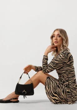 beige scotch & soda mini jurk mini dress with drape detail